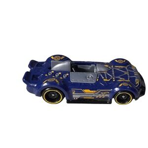 Hot Wheels Monteracer Blue Gold 2015 Mattel Diecast Futuristic Race‎ Car R01